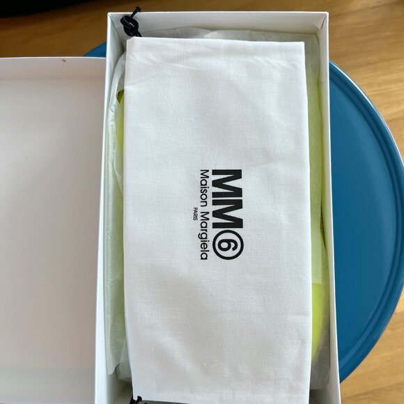 MM6 Maison Margiela Debossed Slip on Slides Women's Size EU 36/US 6 Yellow - Picture 4 of 5